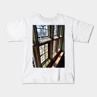 Light through a stain glass window - Cragside House, Northumberland, UK Kids T-Shirt